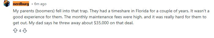 perder dinero en tiempo compartido